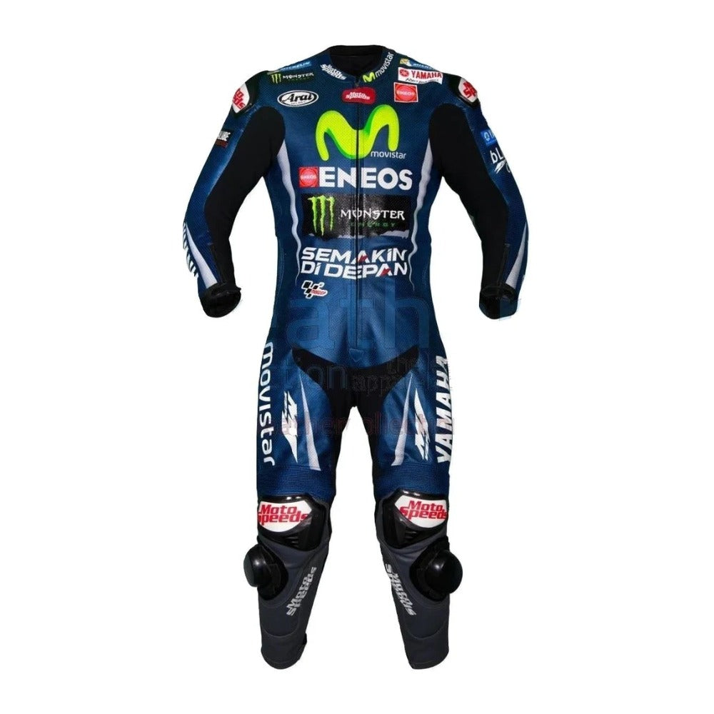 BLUE MAVERICK VINALES LEATHER RACING SUIT