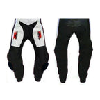 SUZUKI MEN MOTORCYCLE WHITE CE ARMOR PANTS