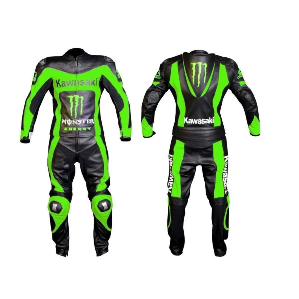 MONSTER NINJA MEN MOTORCYCLE LEATHER RACING SUIT