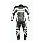 KAWASAKI MONSTER BLACK WHITE MOTORCYCLE LEATHER RACING SUIT