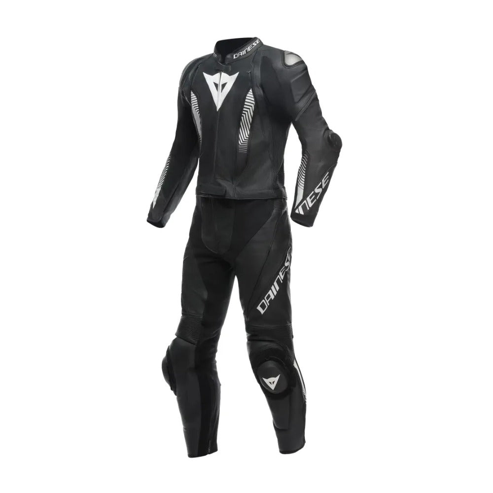 Laguna Seca Men Motorcycle Racing 2 PC Black Leather Suit