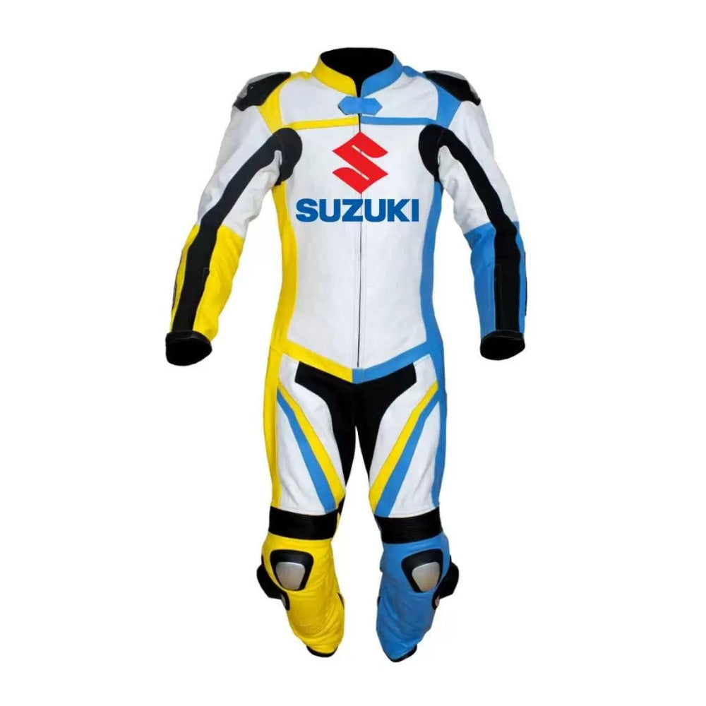 SUZUKI MEN MOTORCYCLE LEATHER RACING SUIT
