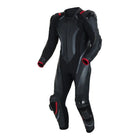 MEN MOTORCYCLE BLACK LEATHER RACING SUIT