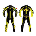 46 MEN MOTORCYCLE YELLOW LEATHER RACING SUIT