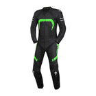 2 PC MEN GREEN AND BLACK MOTORCYCLE LEATHER RACING SUIT