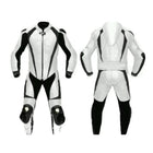 PRO WHITE MEN MOTORCYCLE LEATHER RACING SUIT