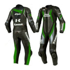 NINJA NEW LEATHER RACING GREEN SUIT CE APPROVED PROTECTION