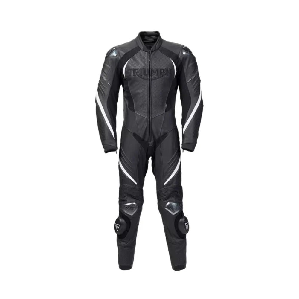 TRIUMPH TRIPLE LEATHER MOTORCYCLE RACING SUIT