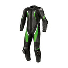 GREEN AND BLACK MEN MOTORCYCLE LEATHER RACING SUIT