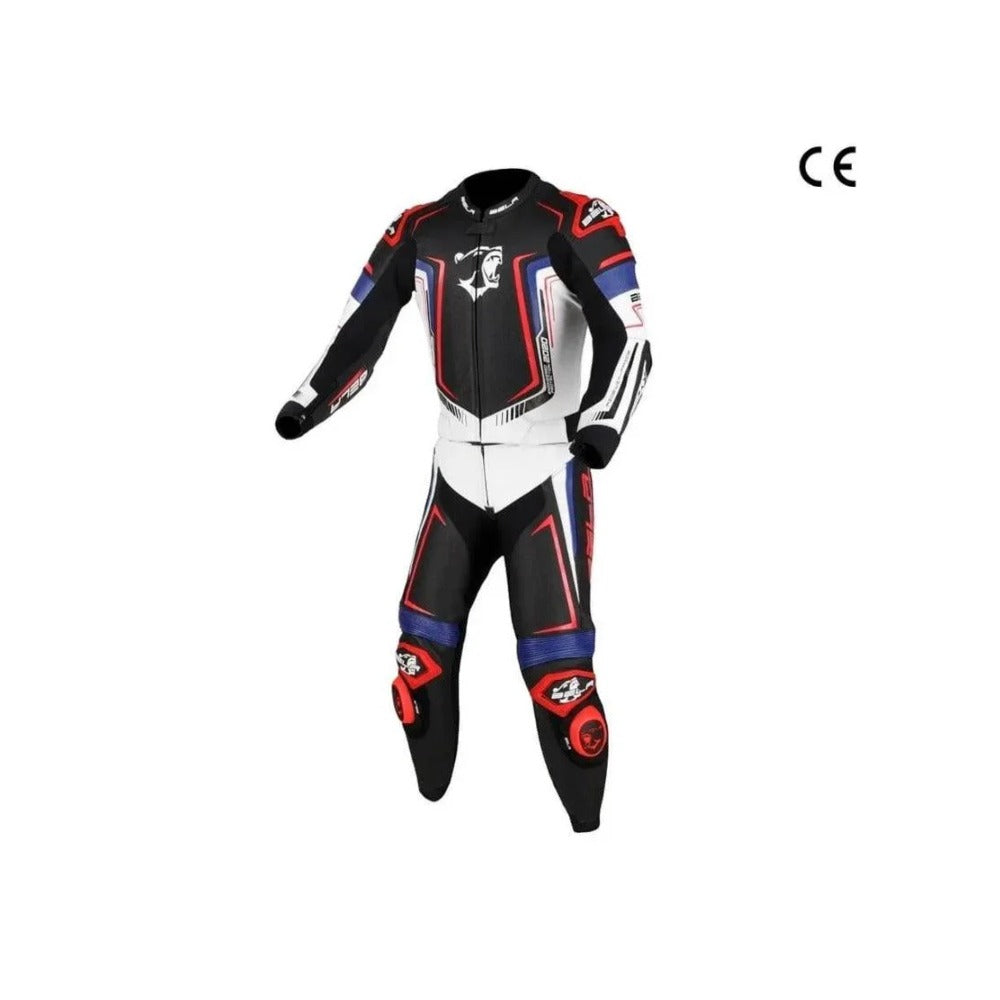 Bela Beast Men Motorcycle Racing 2 PC Black Leather Suit