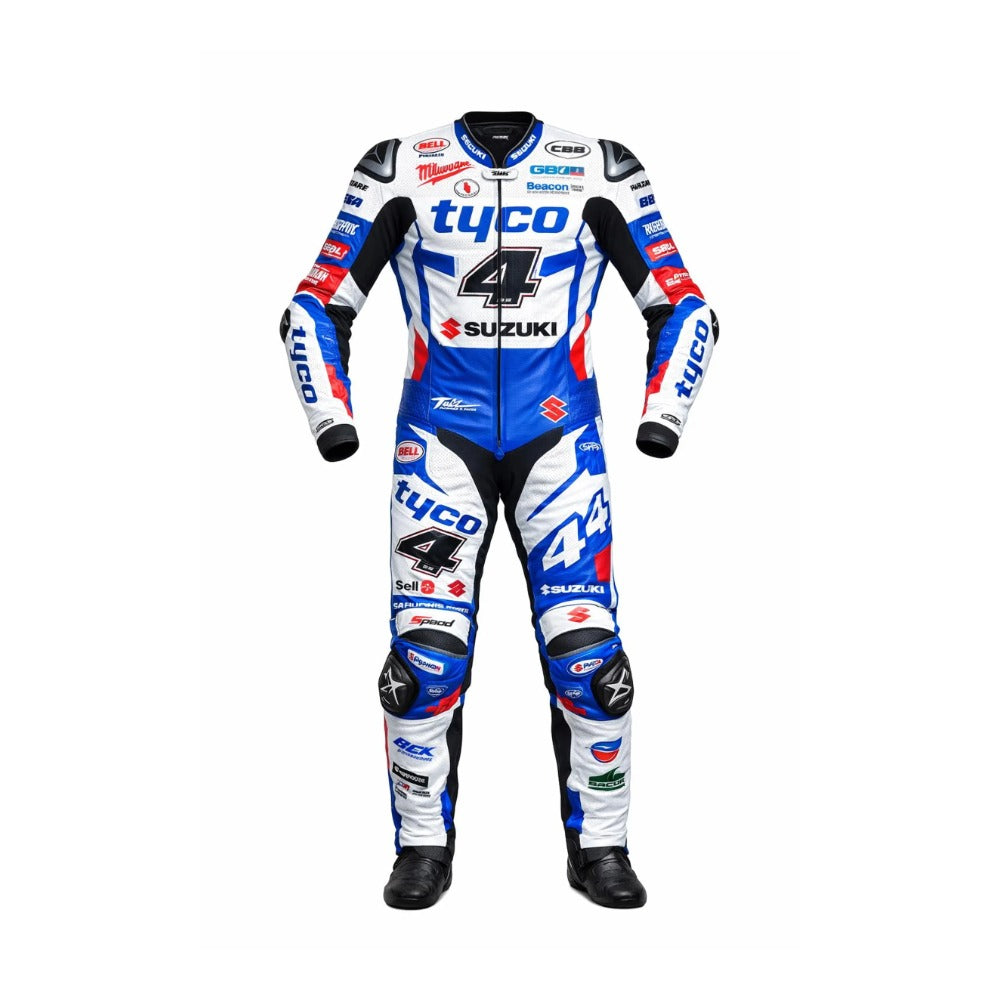 SUZUKI TYCO MOTORCYCLE LEATHER RACING SUIT