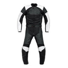 MOTORCYCLE SOLID BLACK LEATHER RACING SUIT