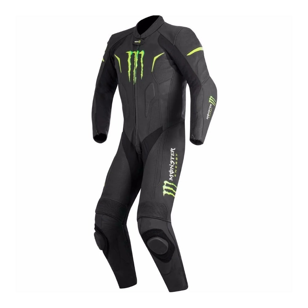MONSTER ENERGY MEN MOTORCYCLE LEATHER RACING SUIT