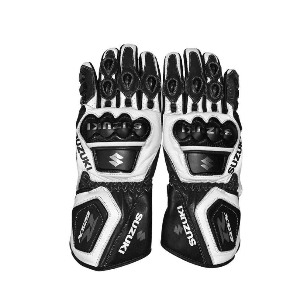 Suzuki New White TPR GSXR Gloves Touch Screen Campatible Gloves