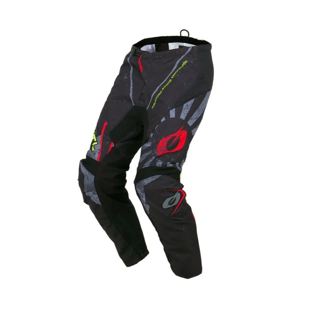 MENS MOTORCYCLE NEW BLACK/RED LEATHER CE ARMOR PANTS