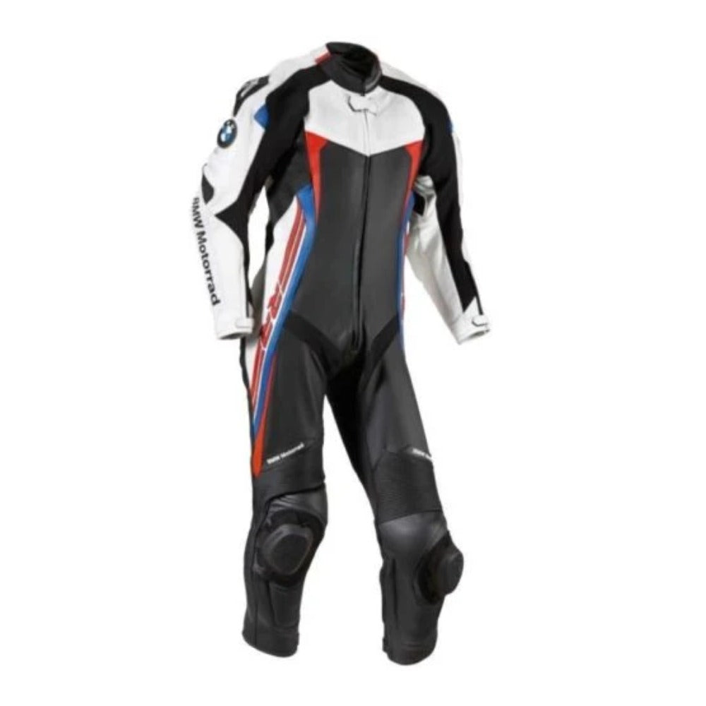 BMW MOTORCYCLE TWO PIECE LEATHER RACING SUIT SIZE US MEDIUM CLEARANCE SALE