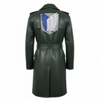 Attack On Titan Green Leather Coat