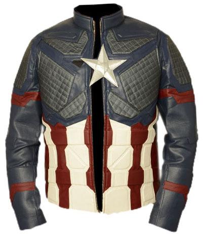 Avengers Endgame Captain America Genuine Leather Jacket