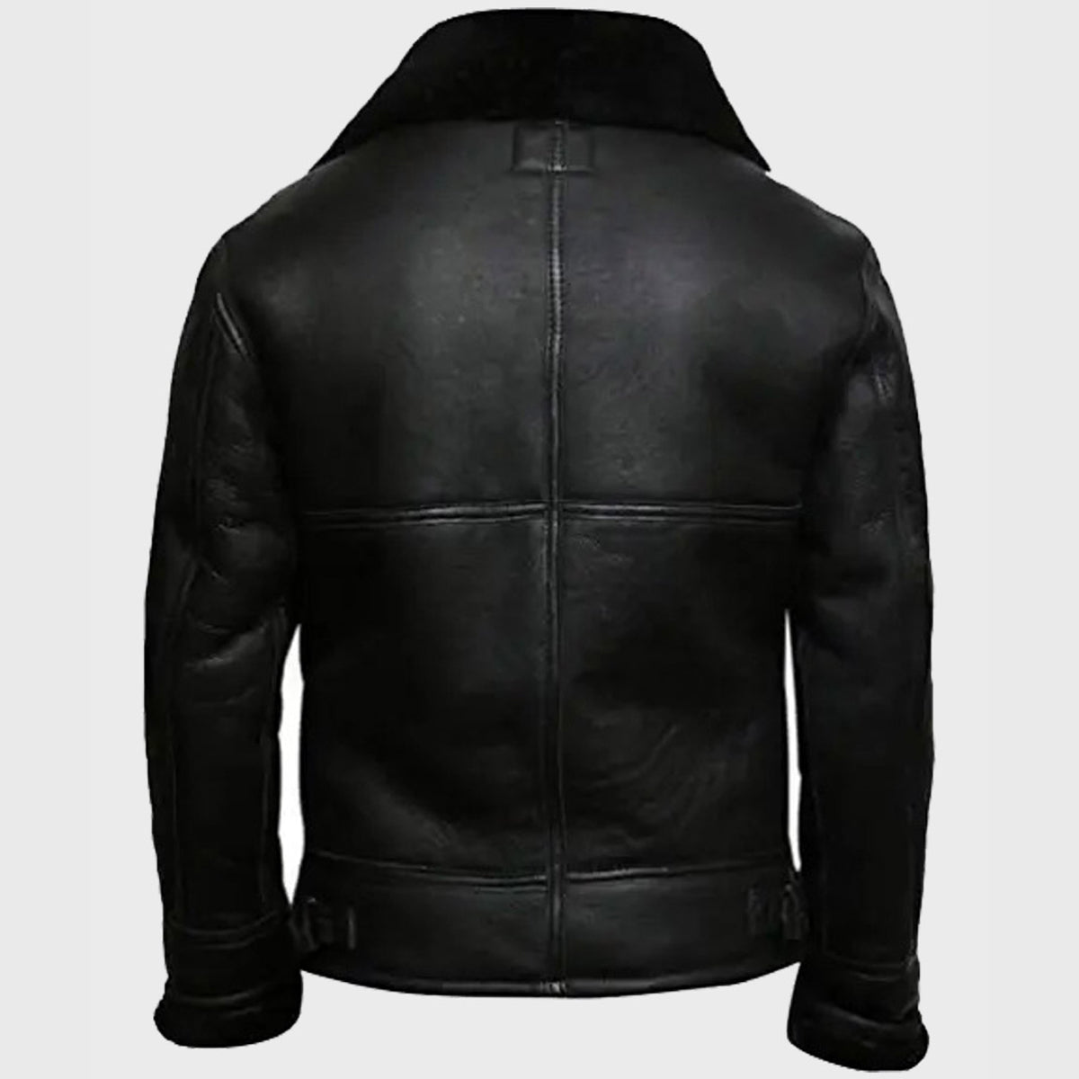 Mens Aviator Black B3 Shearling Leather Jacket