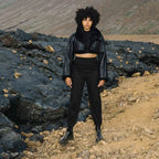 Women Black Aviator Flight Sheepskin Leather Jacket
