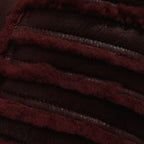 Men Dark Brown Sheepskin B3 Aviator Fur Collar Moto Shearling Leather Jacket
