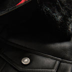 Men Black Airforce B3 Aviator Flight Fur Sheepskin RAF Shearling Leather Jacket