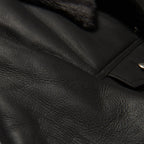Men Black Airforce B3 Aviator Flight Fur Sheepskin RAF Shearling Leather Jacket