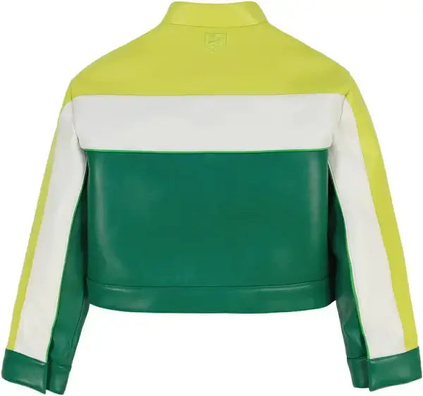 Avirex Ladies Cropped Moto Leather Jacket