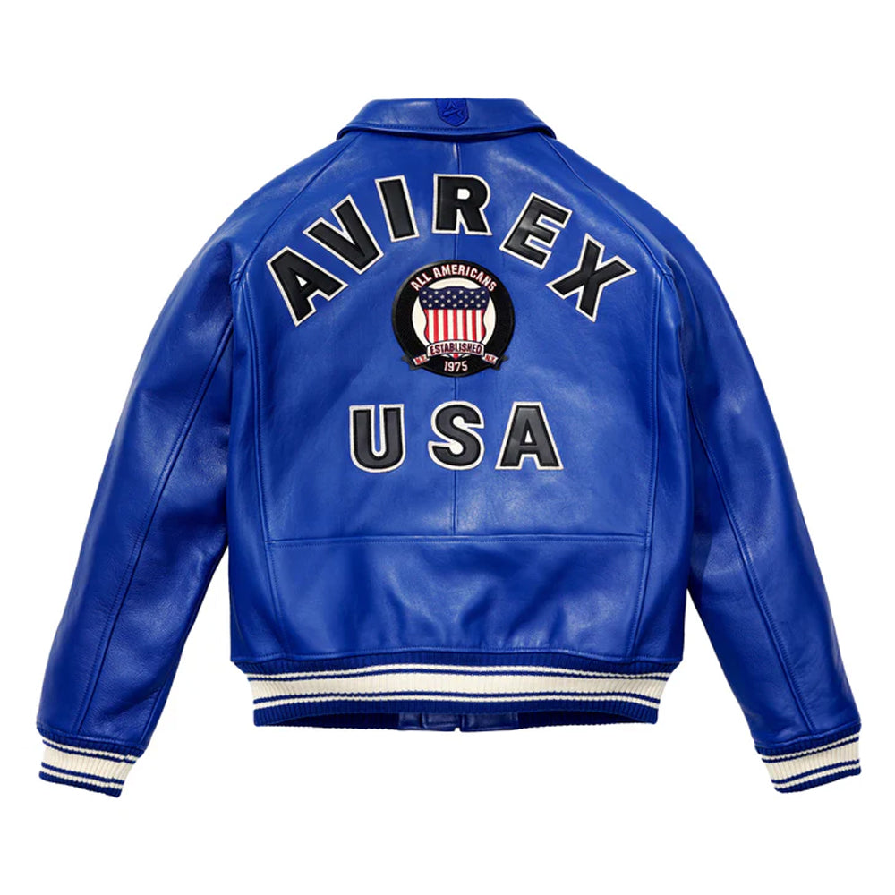 Men's Avirex Blue Jacket New Style Avirex Jacket