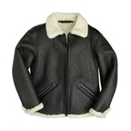 Men's Black B-6 Shearling Bomber Jacket