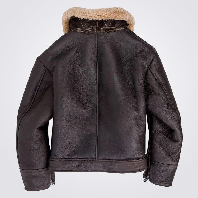 Mens Aviator RAF B2 Sheepskin Shearling Bomber Jacket Coat