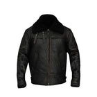 Men’s B3 Leather Aviator Bomber Jacket – Classic Winter Flight Style