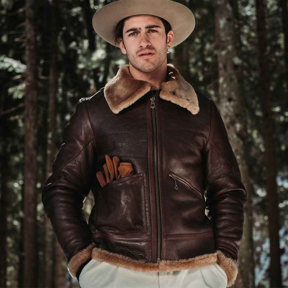 B3 Aviator Jacket In Distressed Flight Style