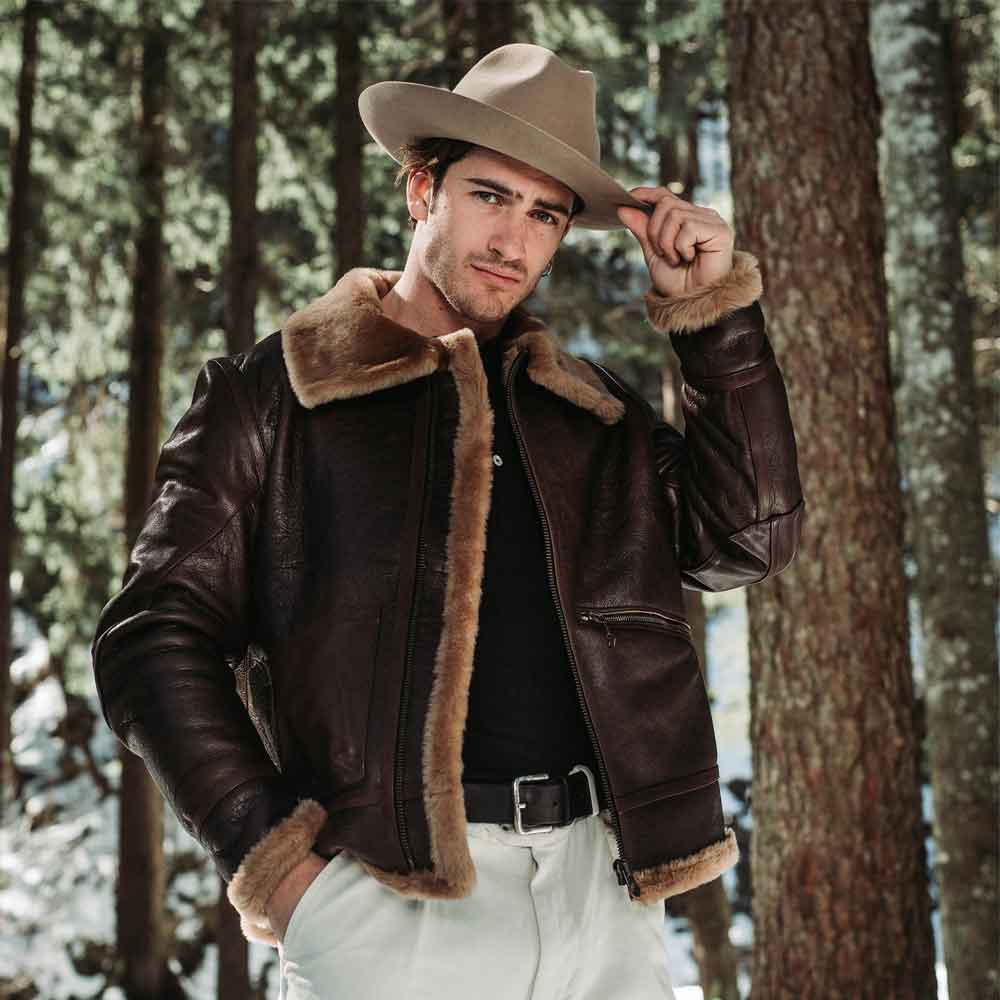 B3 Aviator Jacket In Distressed Flight Style