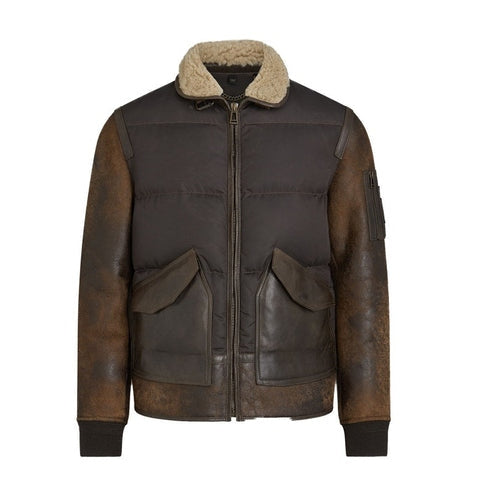 Men’s B3 Vintage Brown Shearling Leather Jacket