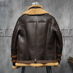 Fashion B3 Flight Sheepskin Aviator Fur Leather Jacket