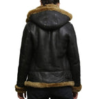 B3 WW2 Aviator Flying Hooded Jacket Womens