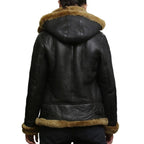 B3 WW2 Aviator Flying Hooded Jacket Womens