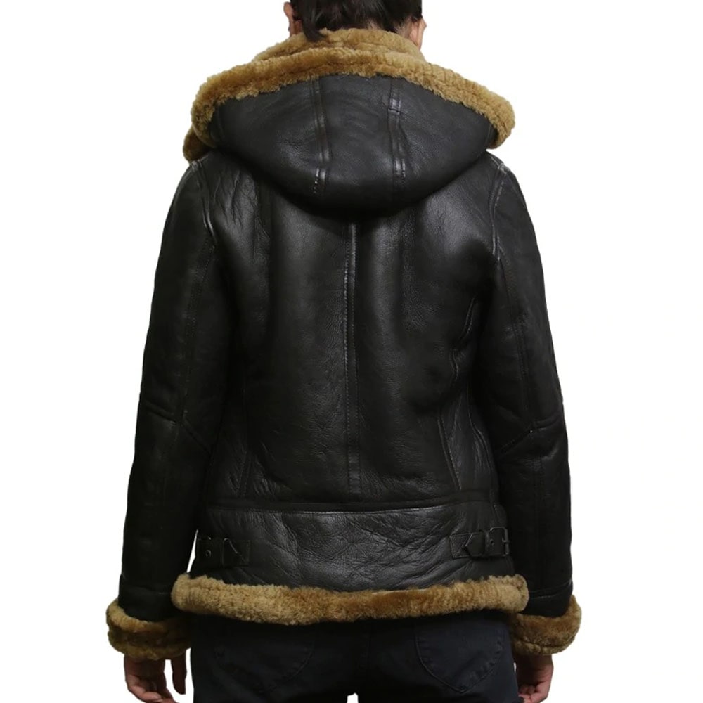 B3 WW2 Aviator Flying Hooded Jacket Womens