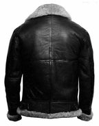 Men's Bomber Flying RAF Aviator Sheepskin Shearling  Leather Jacket