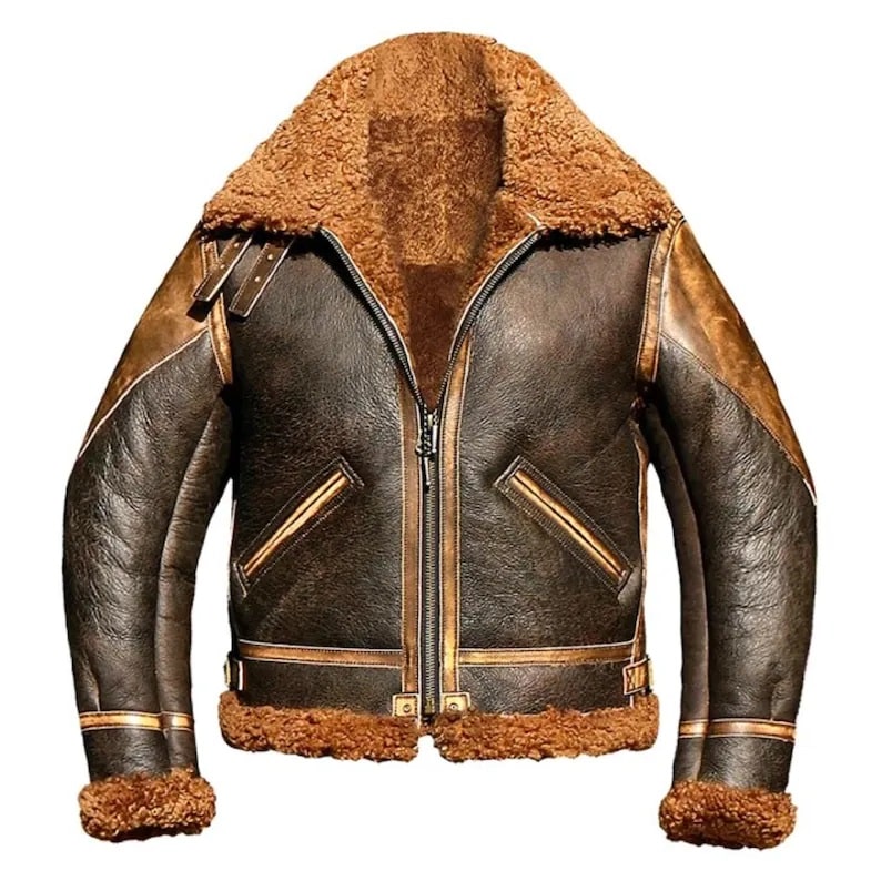 Men’s Two-Tone B3 Shearling Bomber Jacket