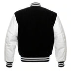 The American black and white varsity jacket