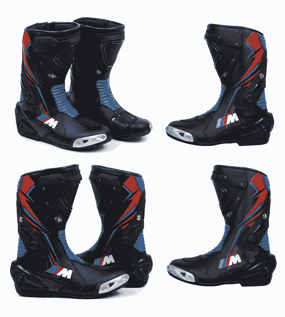 BMW Motorrad Black Leather Boots
