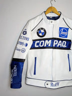BMW COMPAQ Casual Streetwear Leather Biker Racing Jacket