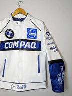 BMW COMPAQ Casual Streetwear Leather Biker Racing Jacket
