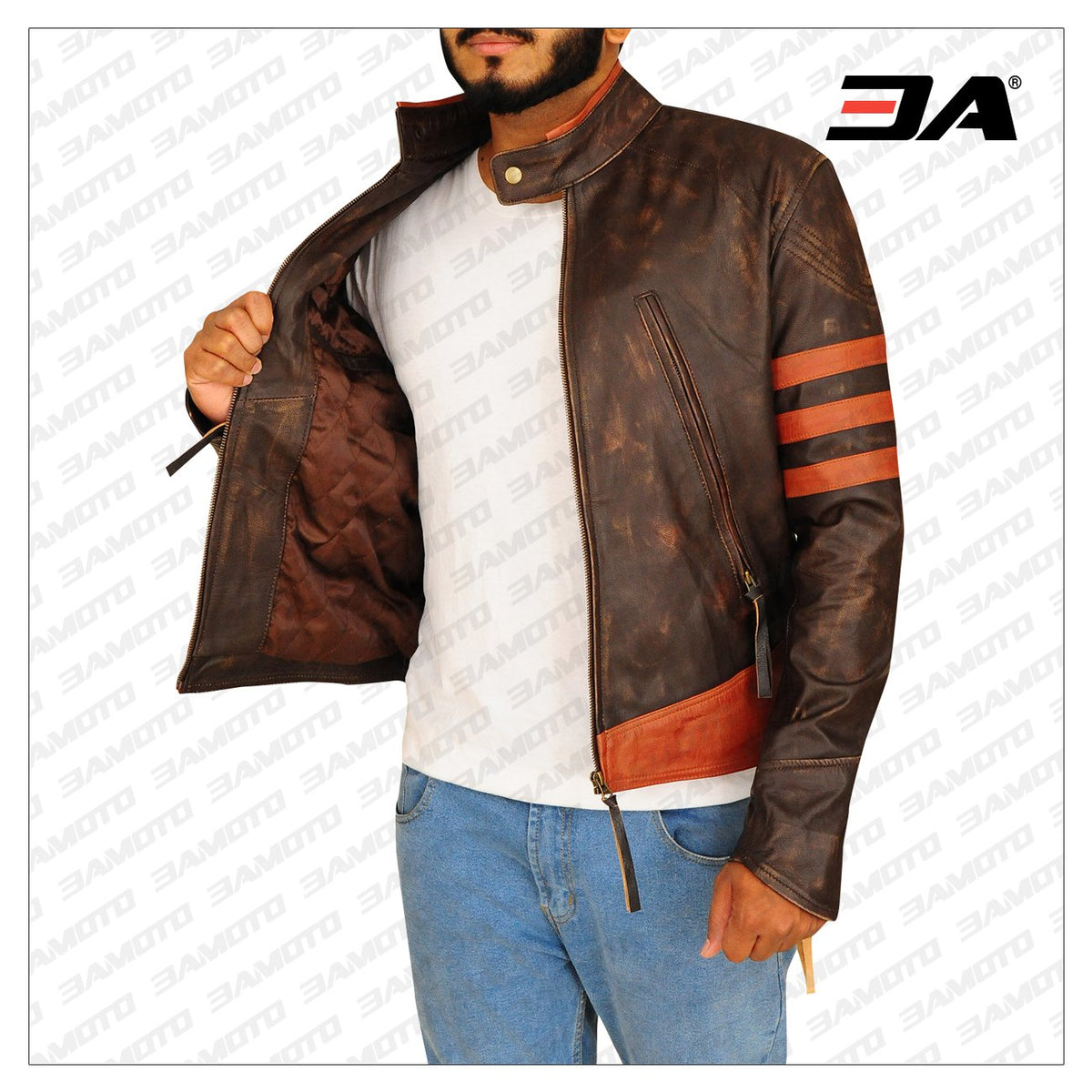 X-Men Wolverine Brown Leather Jacket