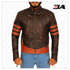 X-Men Wolverine Brown Leather Jacket