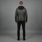 Men's Slim Fit Vegan Leather Jacket - Leather Outlet