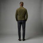 Men's Green Classic Suede Leather Jacket - Leather Outlet