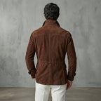 Men's Tan Brown Leather Field Jacket - Leather Outlet